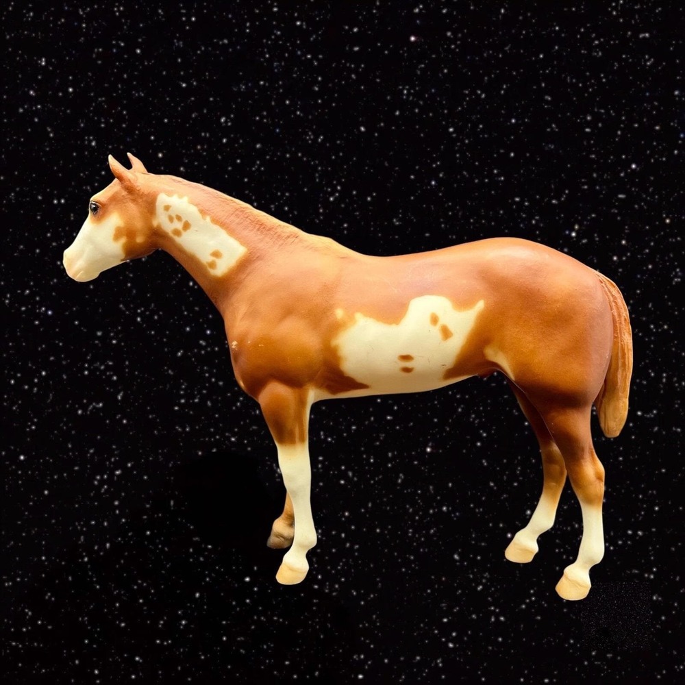 Vintage Breyer Molding USA Horse Light Brown W White Spots 3 White Legs 8"t 11"w